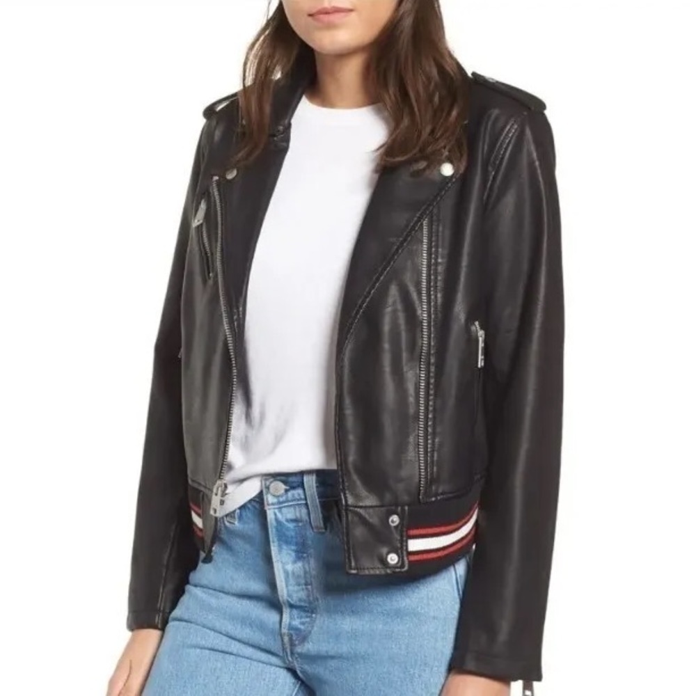 Levi’s Women Black Motorcycle Faux Leather Jacket Small